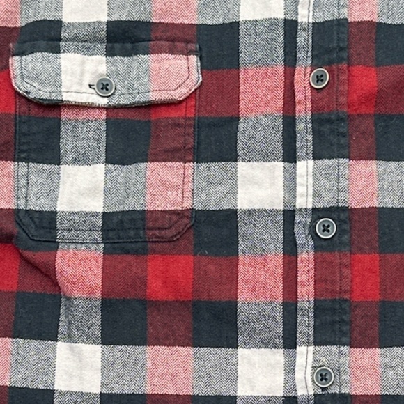 JACHS Plaid 100% Cotton Flannel Long Sleeve Button Up - Picture 8 of 10